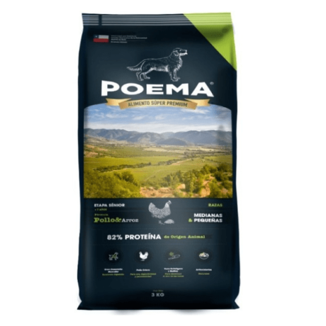 Poema Perro Senior Pollo y Arroz