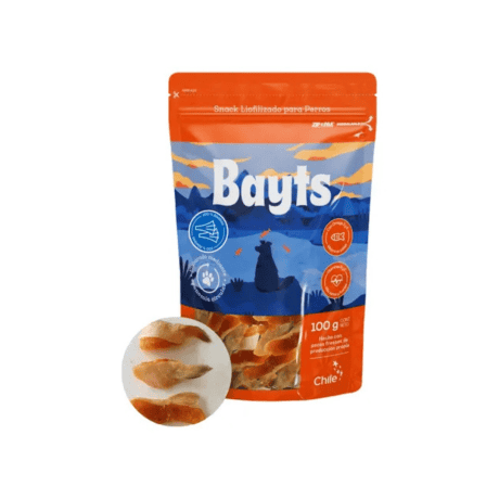 Bayts Snack Aletitas De Salmon Liofilizados 100gr